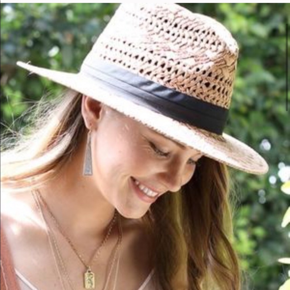 Woven Straw Fedora Panama Hat - Picture 4 of 6